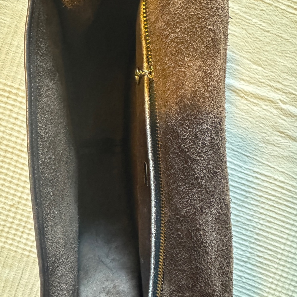 Vintage Coach 70s NYC Dk Brown Leather Bag Metal Plaque Pre-Creed (altered) - Picture 11 of 15